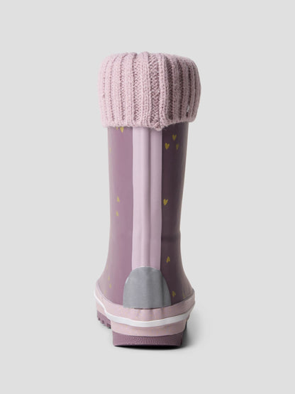 Name It Purple Waterproof Rubber Boots with Sock Lining - image 3