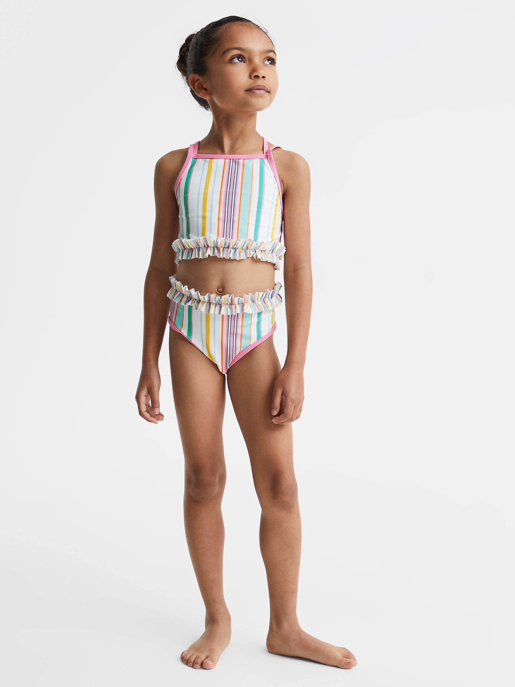 Dsiney Kidz - Reiss Multi Lyla Floral Print Ruffle Bikini Set image 1
