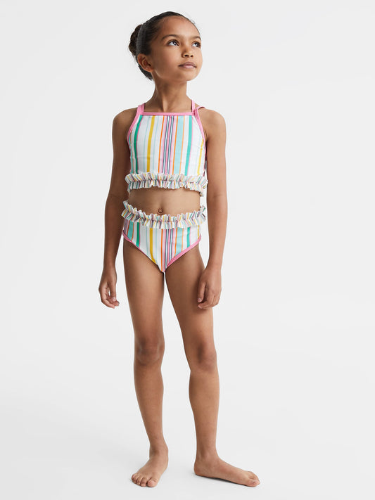 Dsiney Kidz - Reiss Multi Lyla Floral Print Ruffle Bikini Set image 1