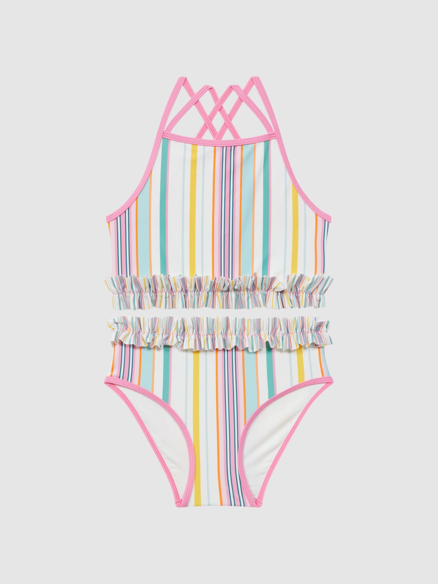 Dsiney Kidz - Reiss Multi Lyla Floral Print Ruffle Bikini Set image 2