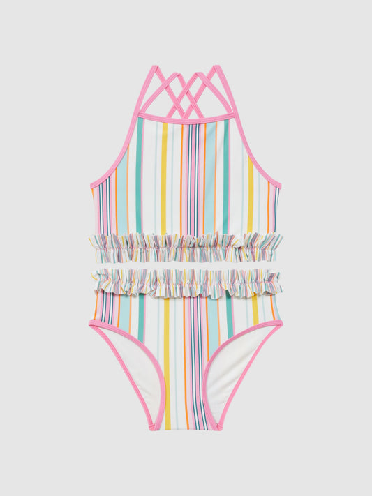 Dsiney Kidz - Reiss Multi Lyla Floral Print Ruffle Bikini Set image 2