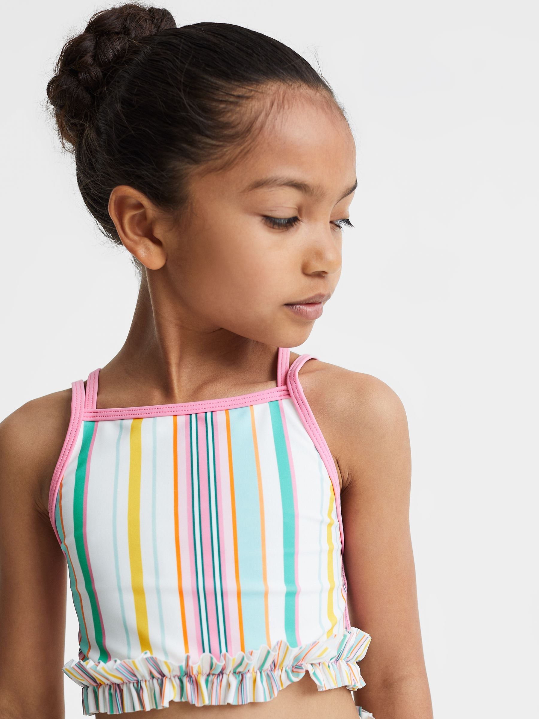 Dsiney Kidz - Reiss Multi Lyla Floral Print Ruffle Bikini Set image 3