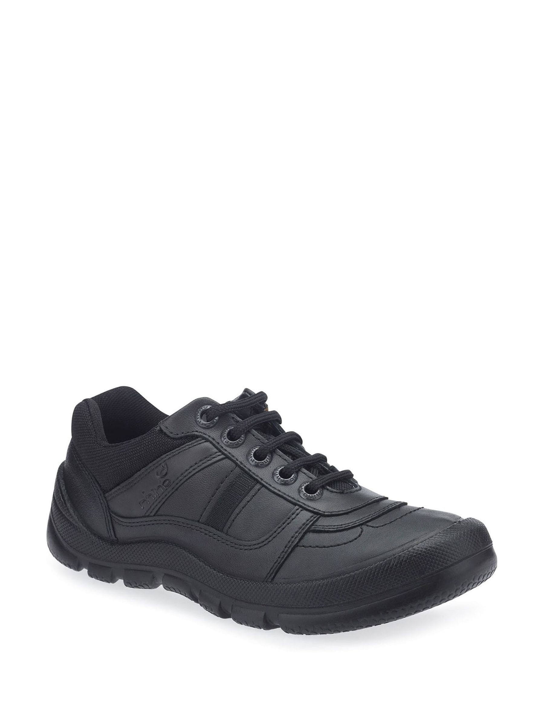 Start Rite Black Rhino Sherman Super Tough Leather Trainer Style Lace Up School Shoes image 2