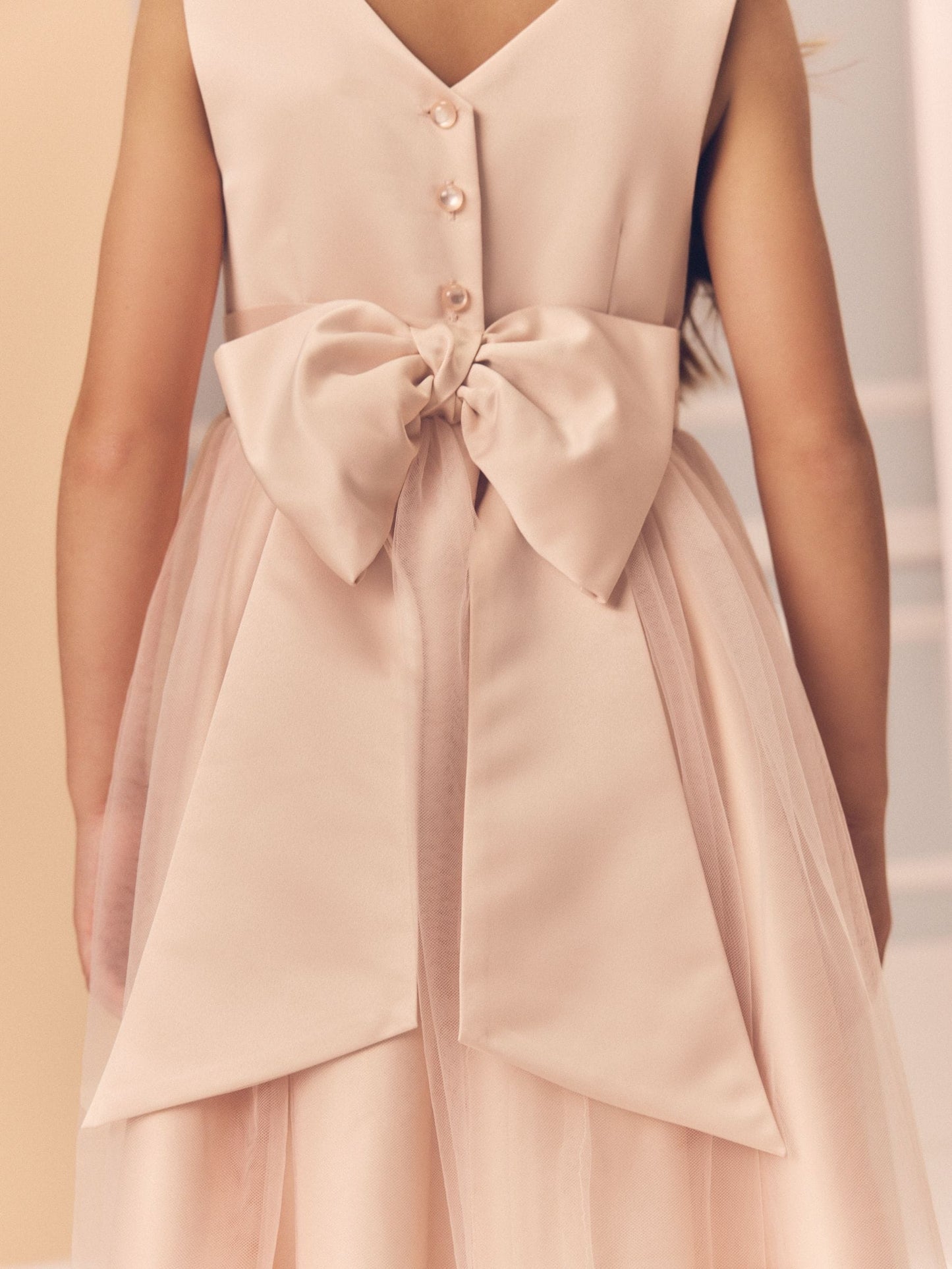 Pink Flower Girl Bow Dress (3mths-16yrs) image 5