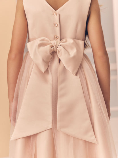 Pink Flower Girl Bow Dress (3mths-16yrs) image 5