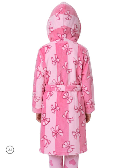 Harry Bear Pink Bows And Stripes Dressing Gown - image 3