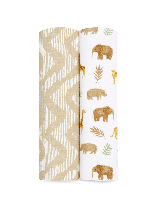 aden + anais Animal Print Essentials Tanzania Muslin Blankets 2 Pack image 1