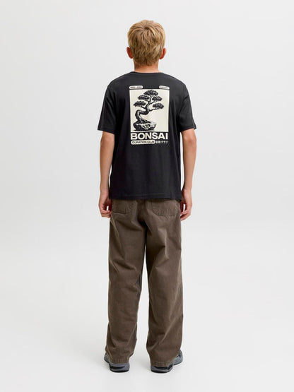 Dsiney Kidz - JACK & JONES JUNIOR Black Loose Fit Back Print T-Shirt image 2
