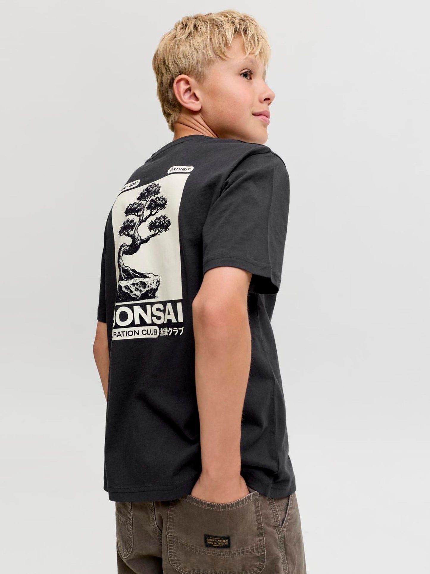 Dsiney Kidz - JACK & JONES JUNIOR Black Loose Fit Back Print T-Shirt image 3