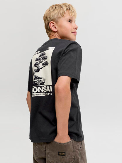 Dsiney Kidz - JACK & JONES JUNIOR Black Loose Fit Back Print T-Shirt image 3