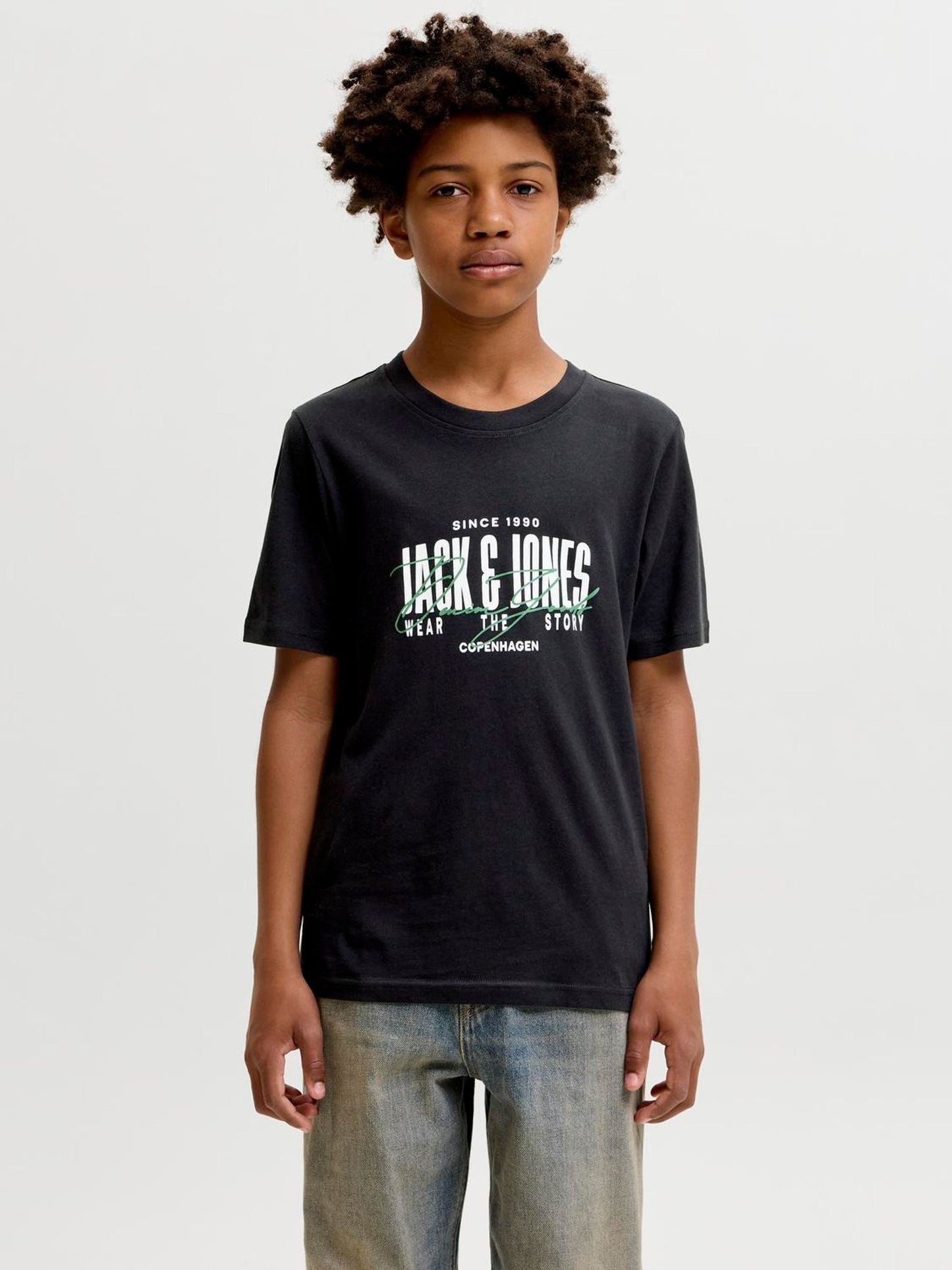 Dsiney Kidz - JACK & JONES Junior Black Graphic T-Shirt 3 Pack image 5
