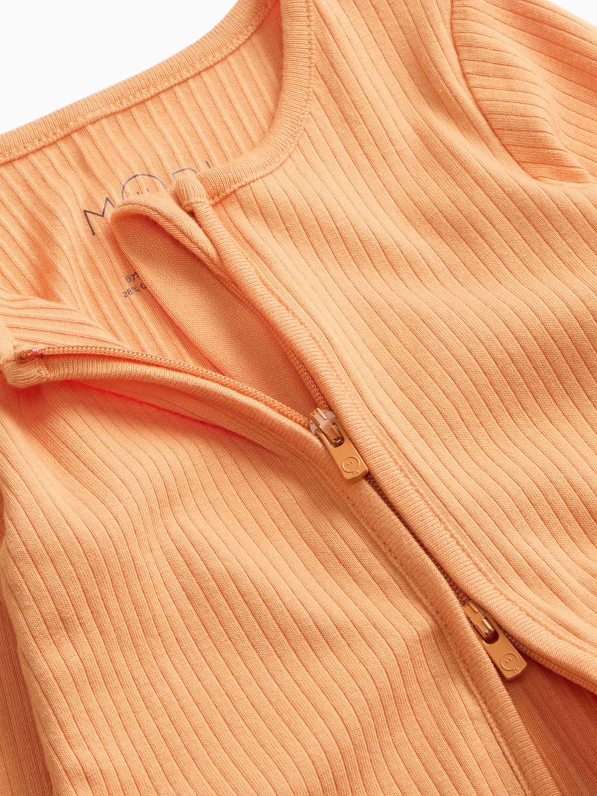 MORI Orange Stretch Supersoft 2 Way Zip Sleepsuit - image 5