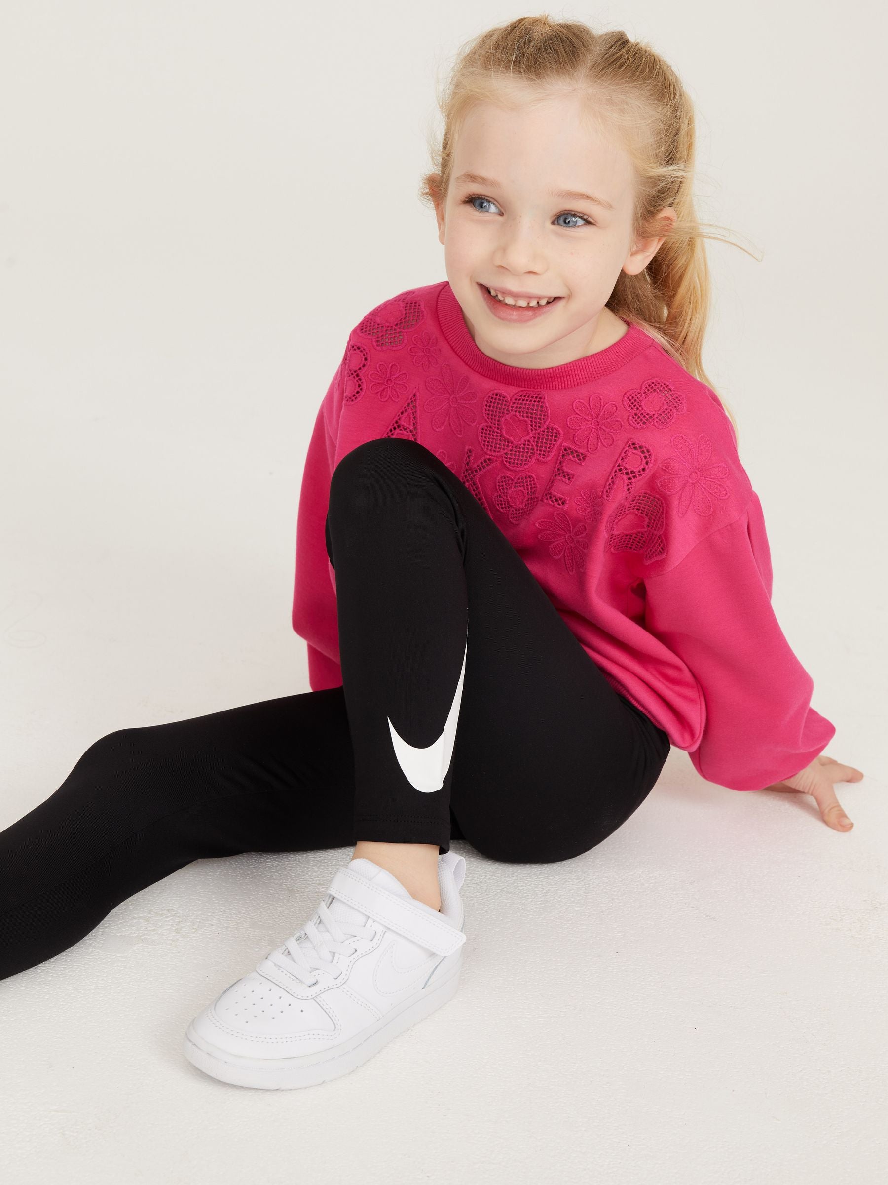 Nike Black Little Kids Performance Leggings image 2