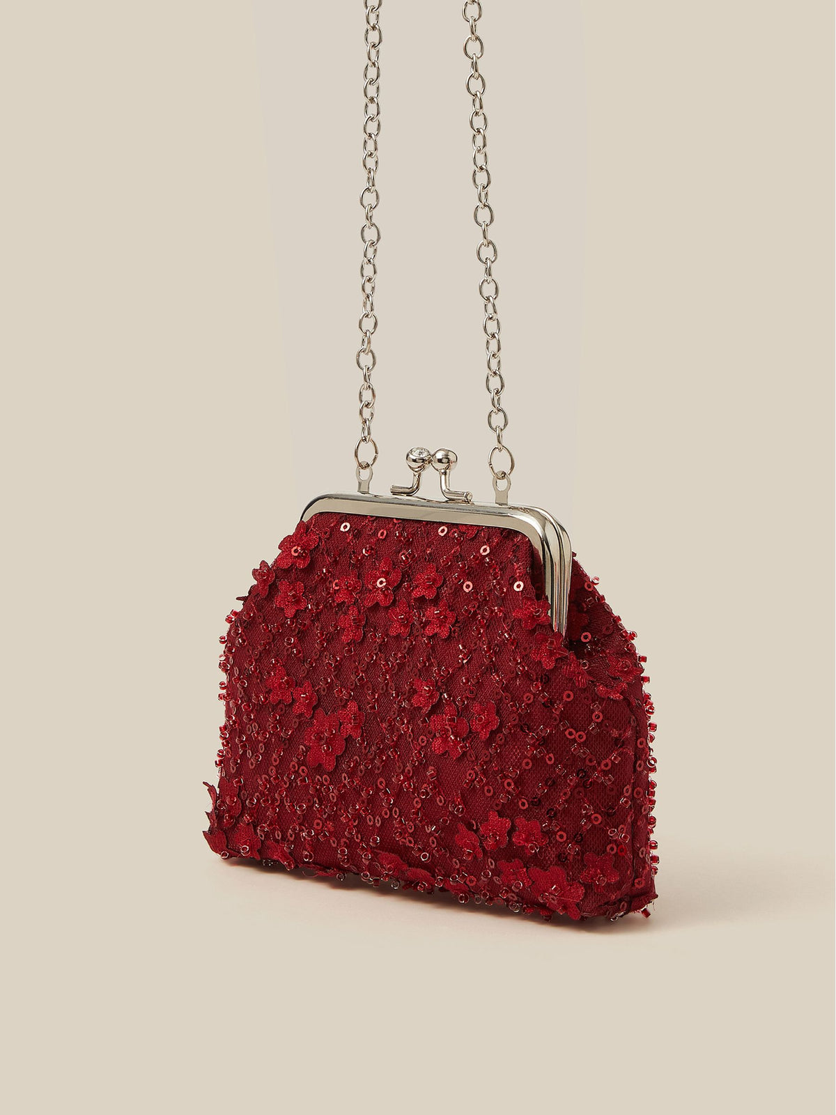 Monsoon Red Taylor Beaded Bag - image 2