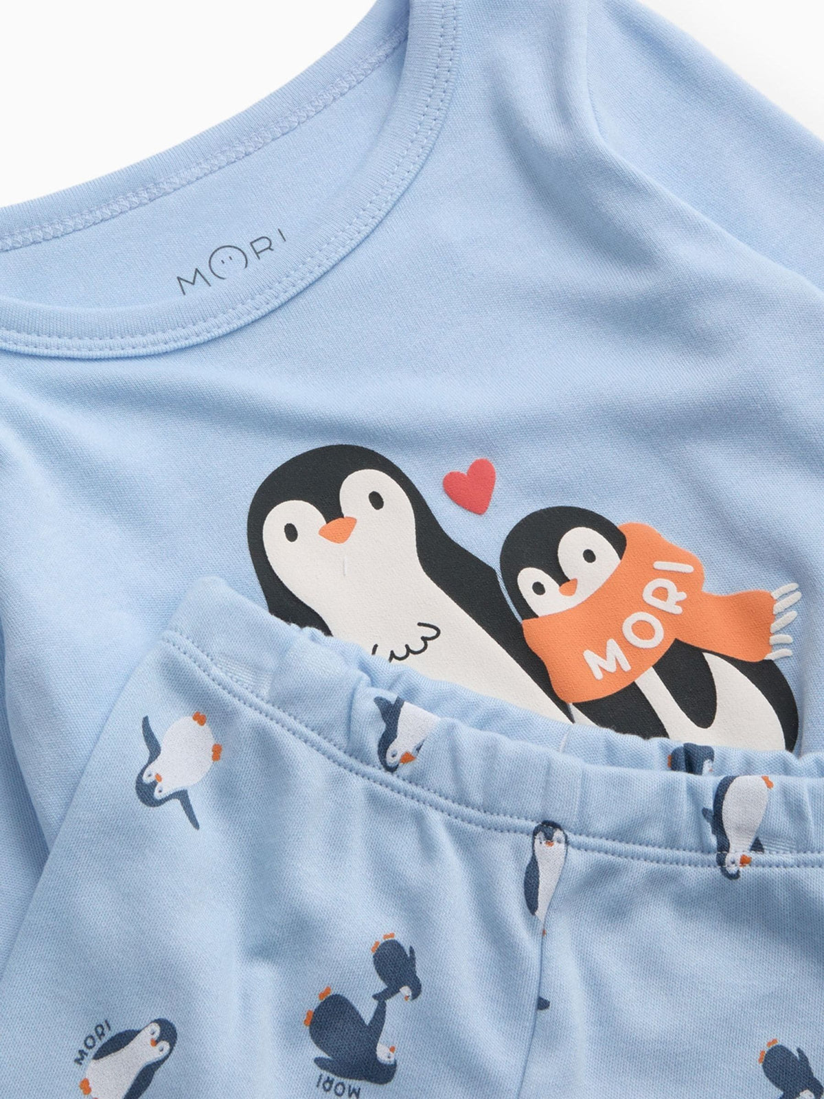 Dsiney Kidz - MORI Blue Penguin Print Soft Cotton Pyjama Set image 4