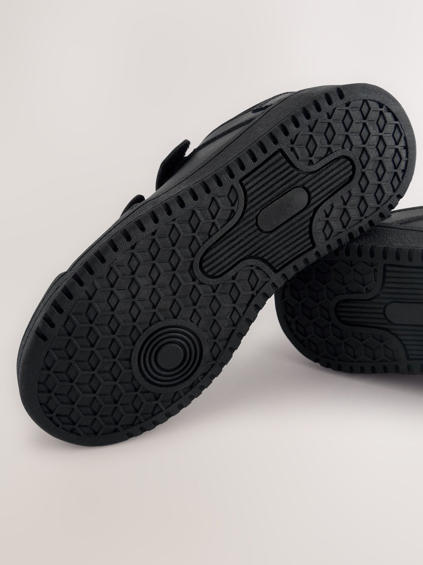 Black Standard Fit (F) 2 Straps Touch Fastening School Shoes image 5