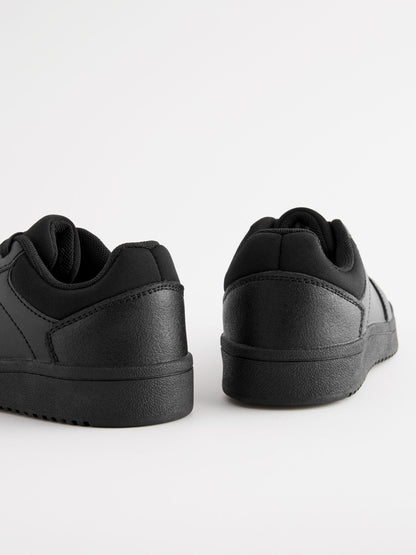 Black Standard Fit (F) School Lace-Up Shoes image 4