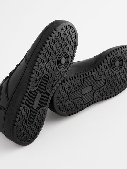 Black Standard Fit (F) School Lace-Up Shoes image 5