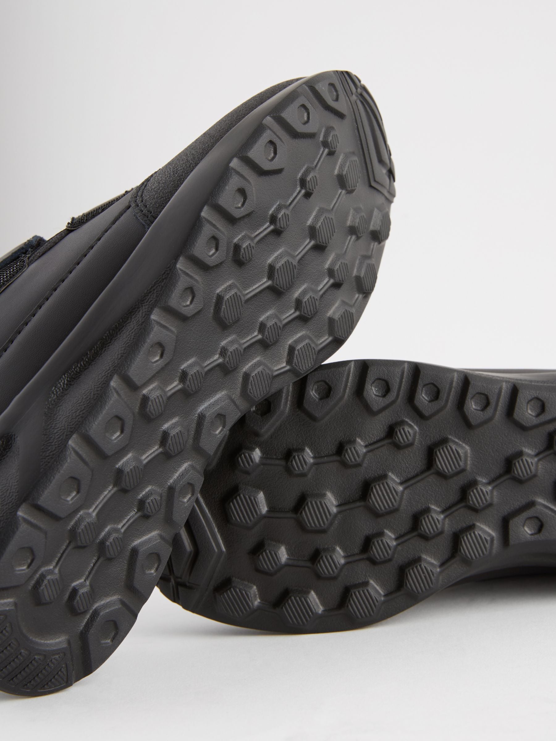 Black Standard Fit (F) Touch Fastening Leather School Shoes image 6