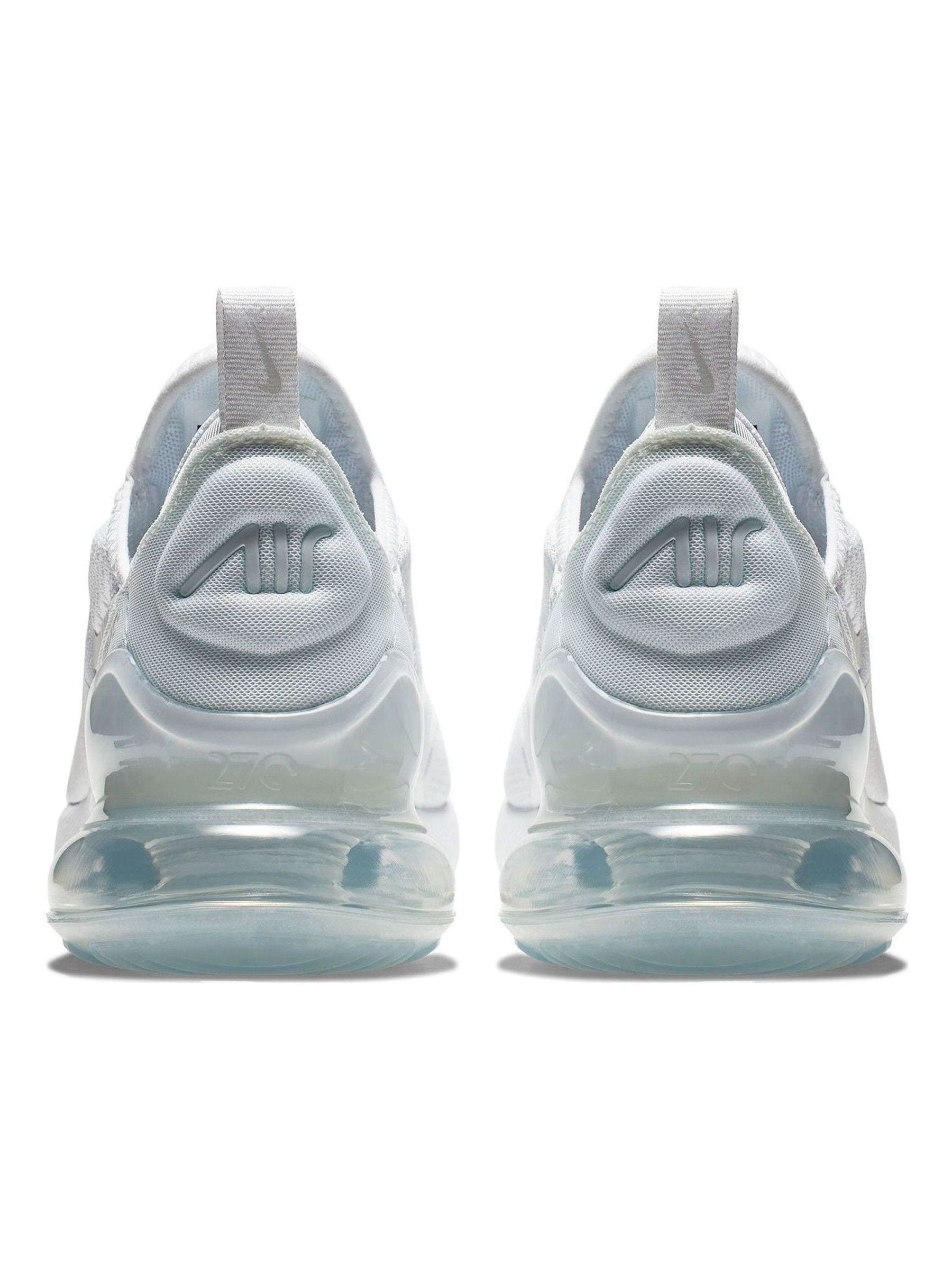 Nike White/Pale Aqua Youth Air Max 270 Trainers image 3