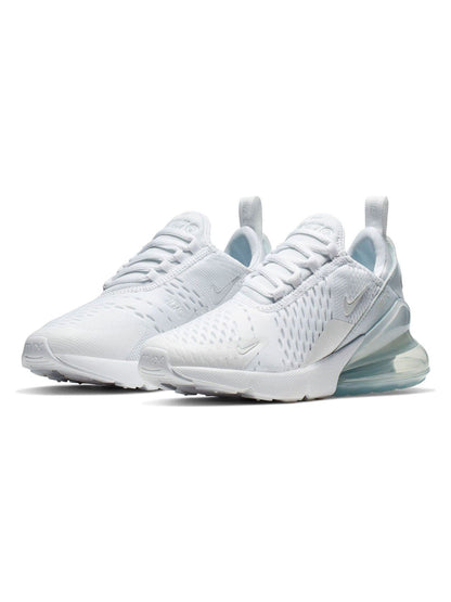 Nike White/Pale Aqua Youth Air Max 270 Trainers image 4