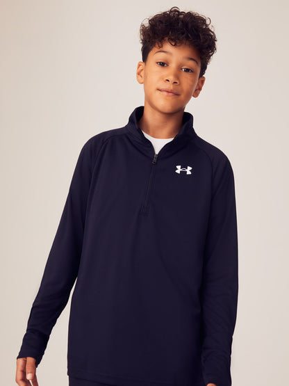 Dsiney Kidz - Under Armour Black Youth Tech 2.0 1/2 Zip Sweatshirt image 3