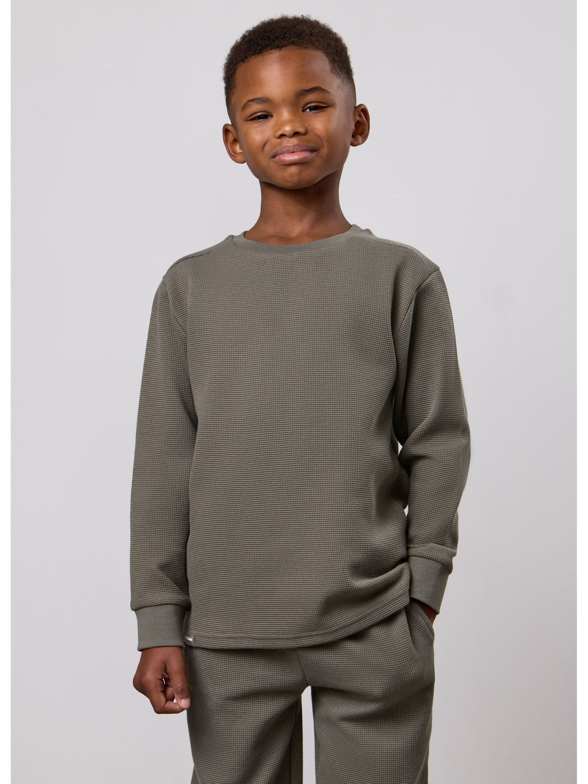 Gym King Green Waffle Long Sleeve Top - image 2