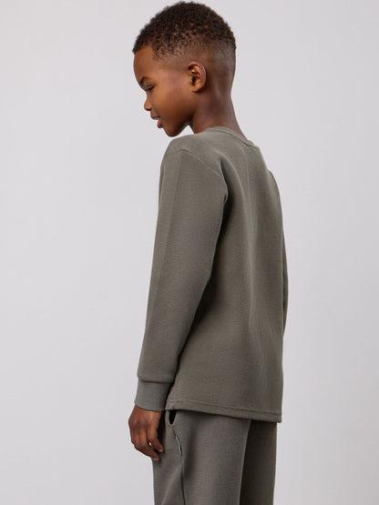 Gym King Green Waffle Long Sleeve Top - image 3