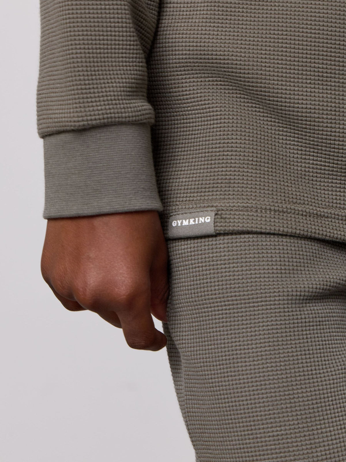 Gym King Green Waffle Long Sleeve Top - image 4