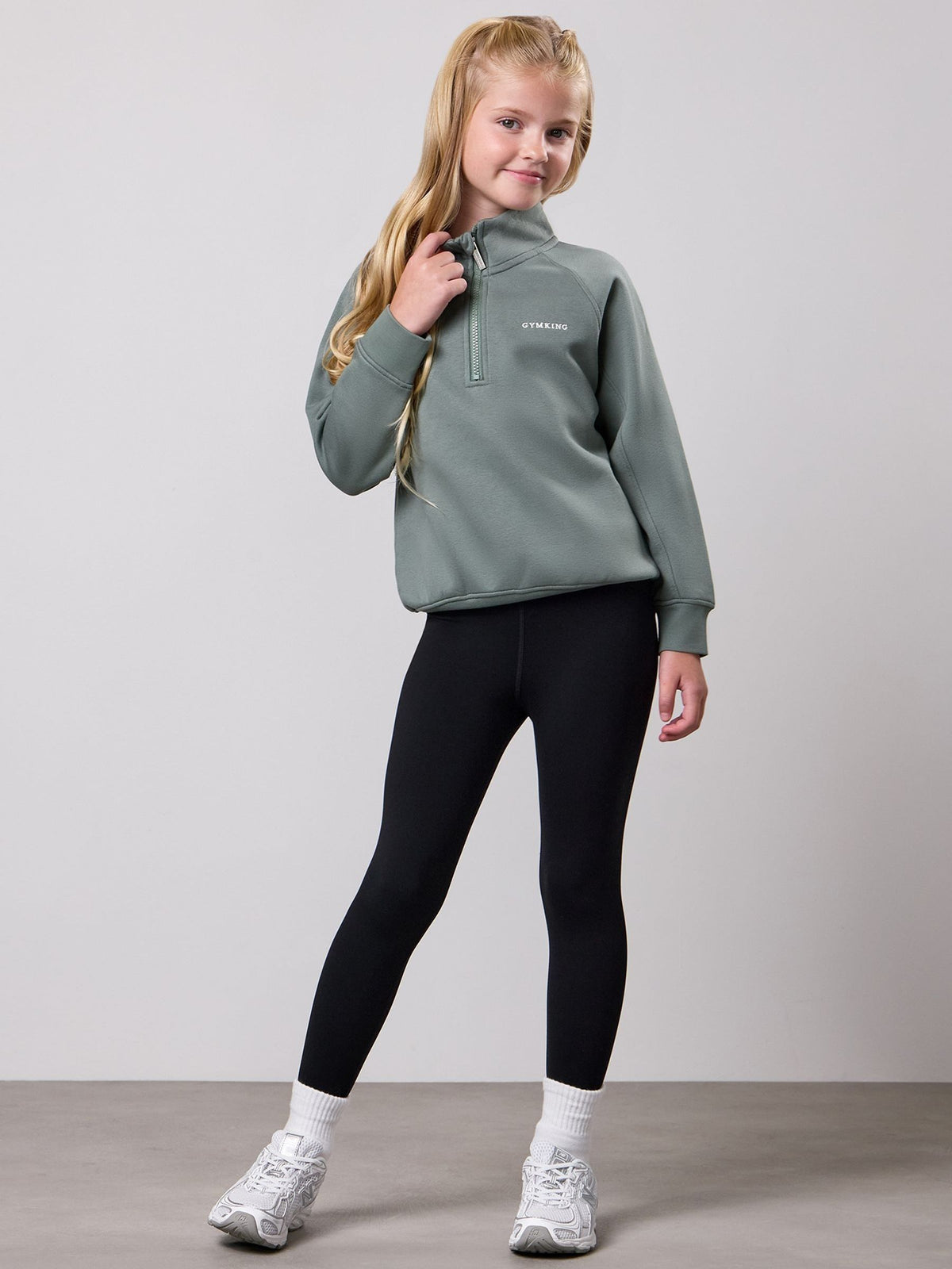 Gym King Green 365 Raglan Sleeve Funnel Jumper - image 1