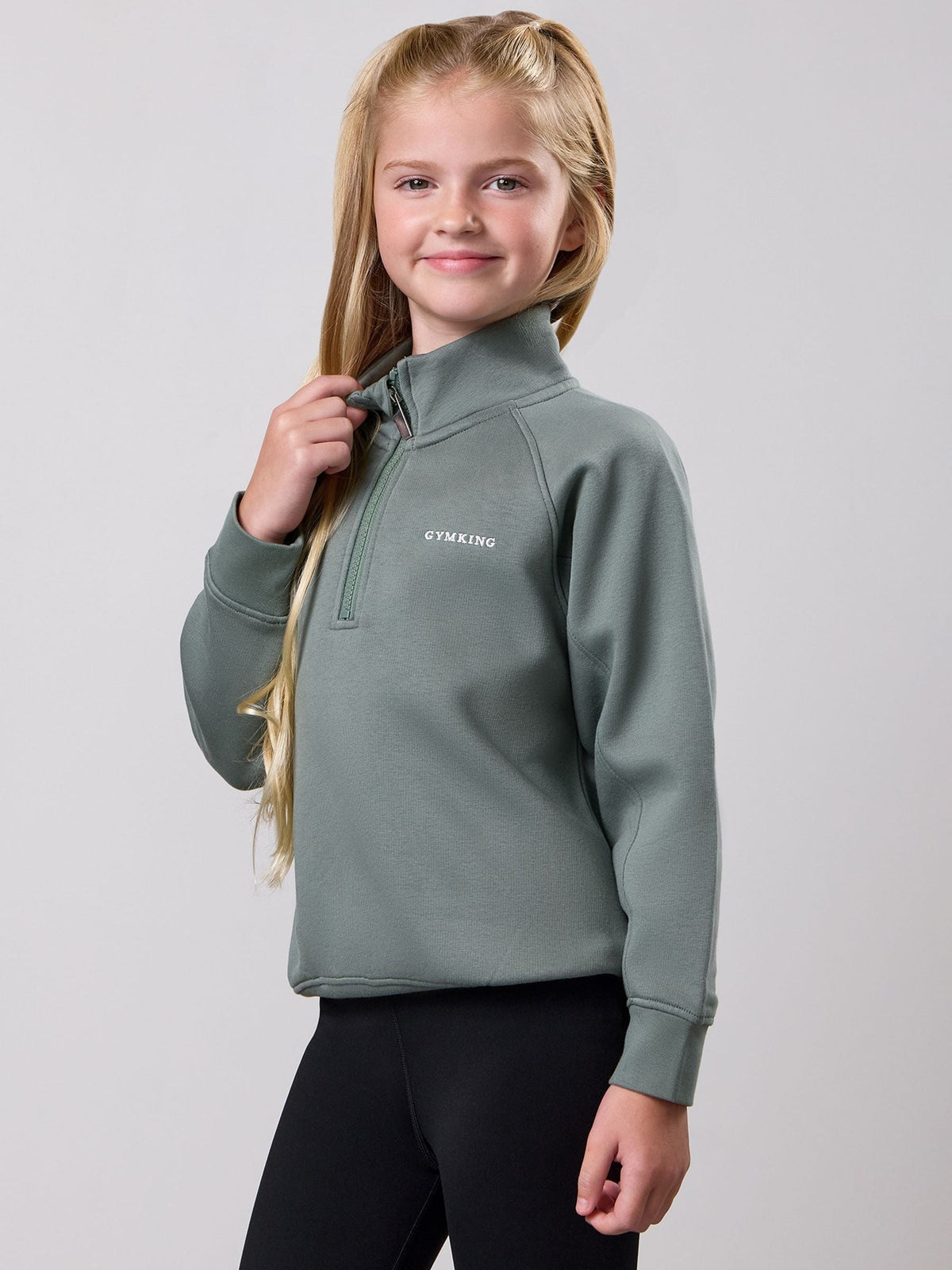 Gym King Green 365 Raglan Sleeve Funnel Jumper - image 3