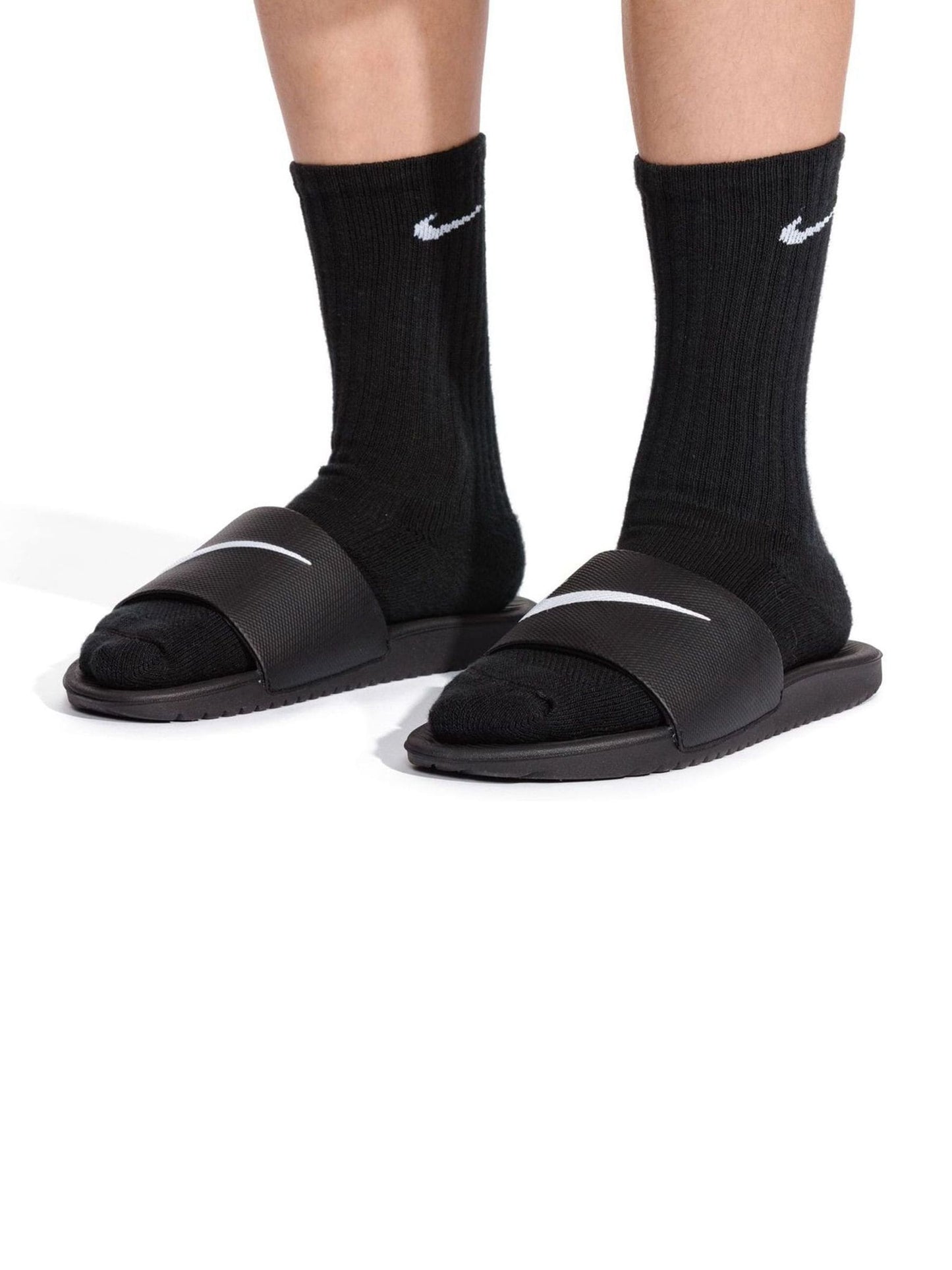 Nike Black Kawa Junior/Youth Sliders image 9
