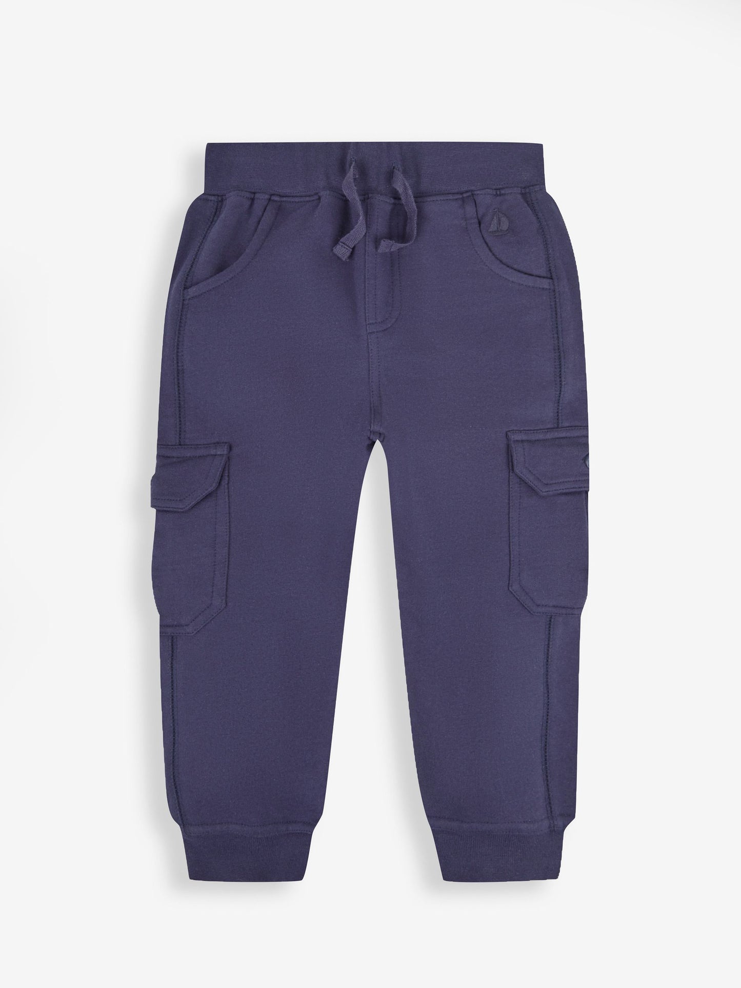 JoJo Maman Bébé Indigo Blue & Navy Blue 2-Pack Cargo Joggers image 2