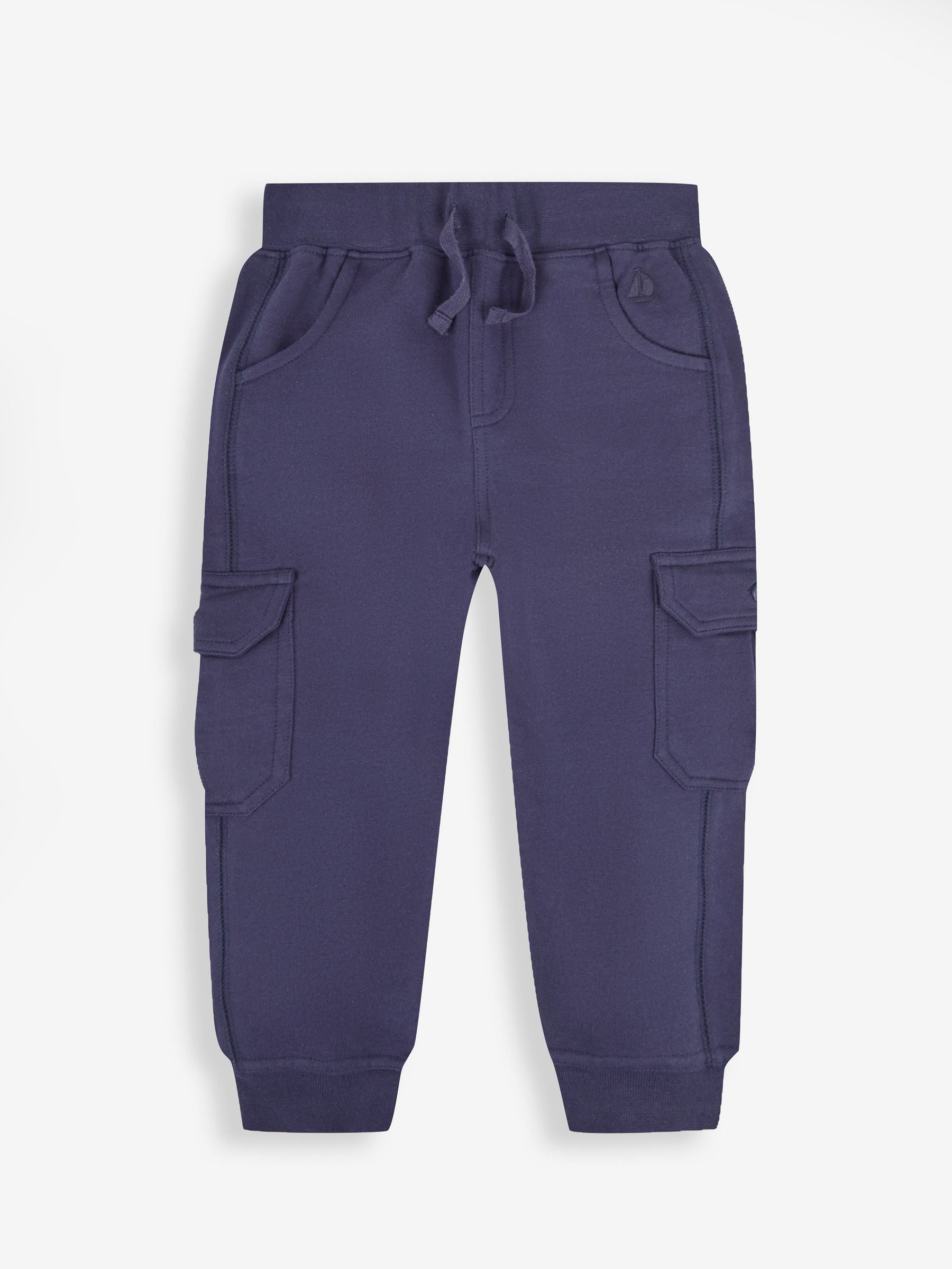 JoJo Maman Bébé Indigo Blue & Navy Blue 2-Pack Cargo Joggers image 2