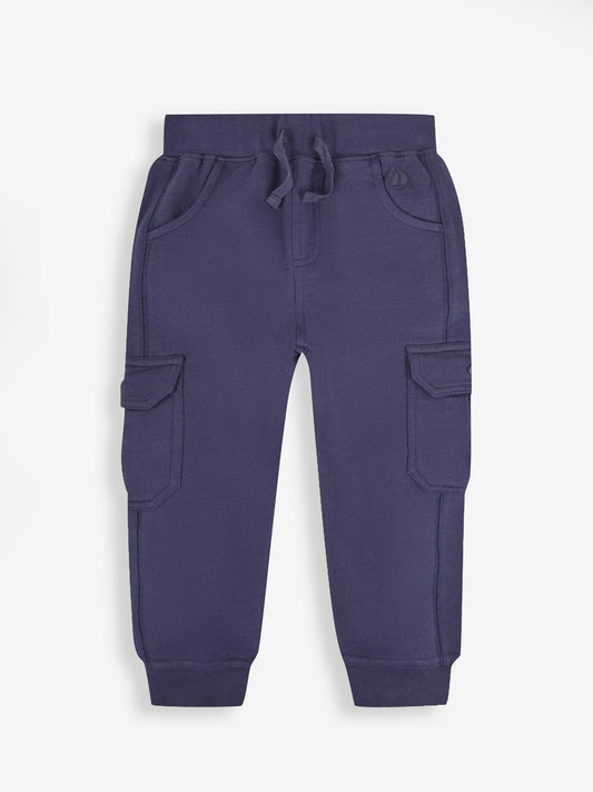 JoJo Maman Bébé Indigo Blue & Navy Blue 2-Pack Cargo Joggers image 2
