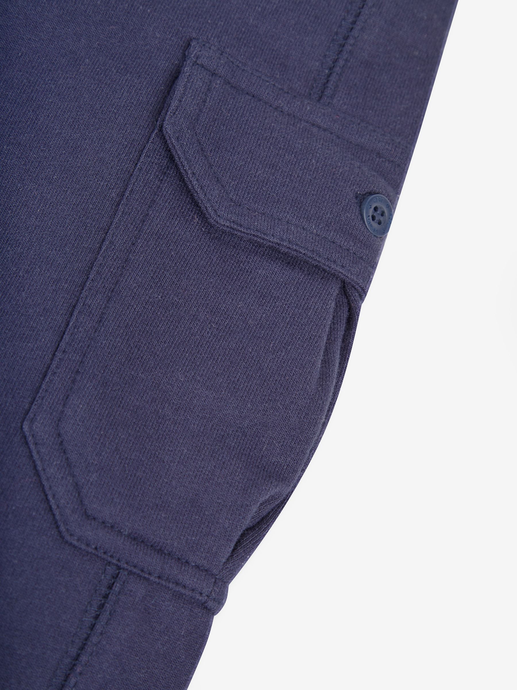 JoJo Maman Bébé Indigo Blue & Navy Blue 2-Pack Cargo Joggers image 5