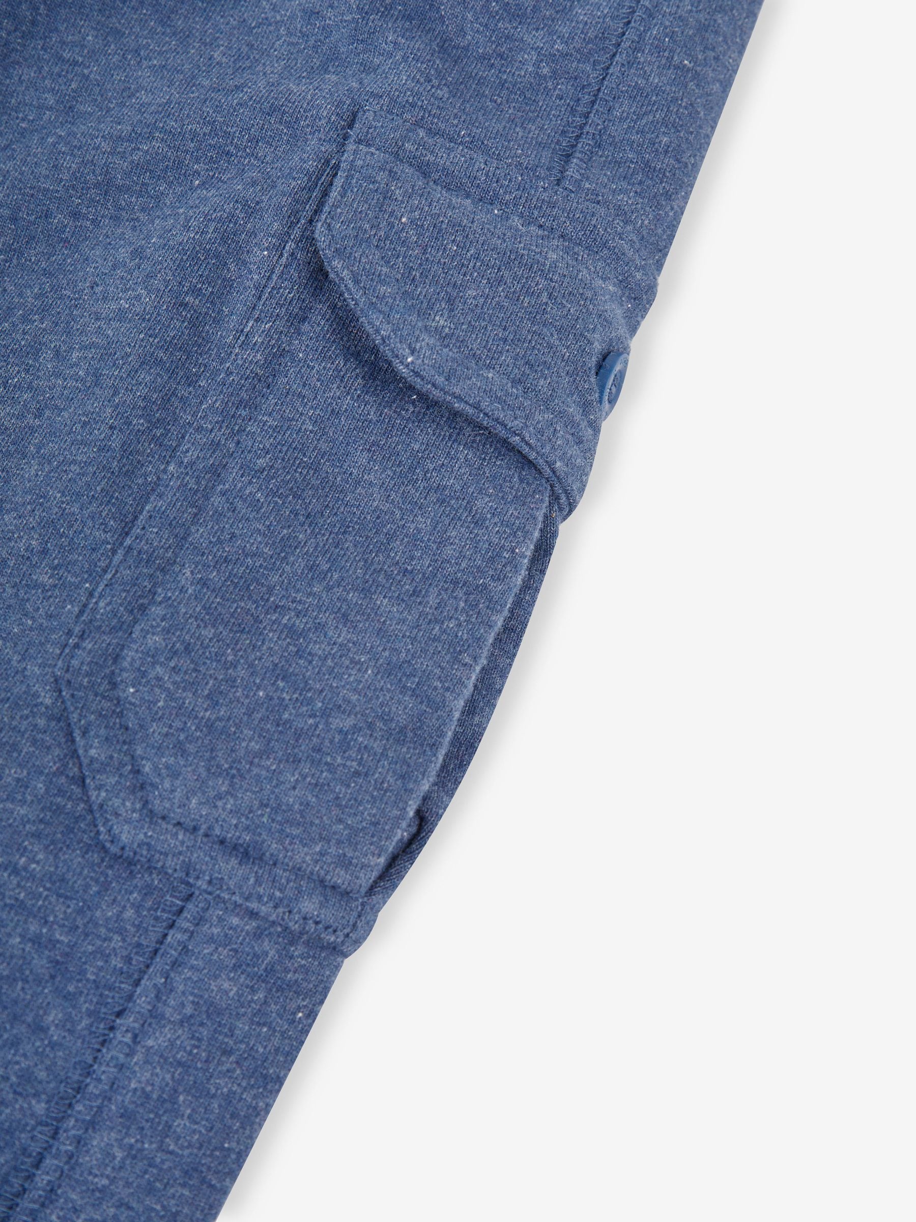 JoJo Maman Bébé Indigo Blue & Navy Blue 2-Pack Cargo Joggers image 7