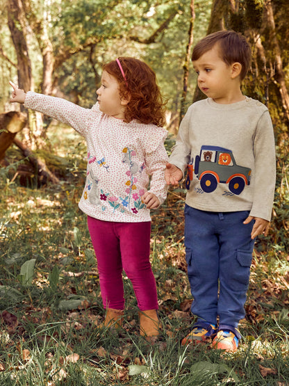 JoJo Maman Bébé Indigo Blue & Navy Blue 2-Pack Cargo Joggers image 8