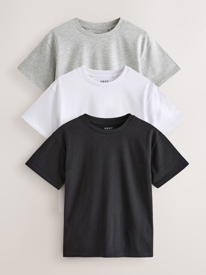 Dsiney Kidz - Black/White/Grey Oversized T-Shirts 3 Pack (3-16yrs) image 1