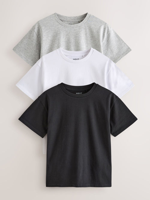 Dsiney Kidz - Black/White/Grey Oversized T-Shirts 3 Pack (3-16yrs) image 1