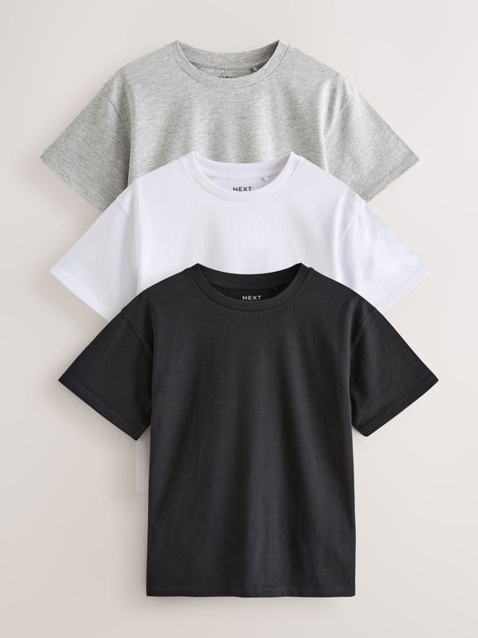 Dsiney Kidz - Black/White/Grey Oversized T-Shirts 3 Pack (3-16yrs) image 1
