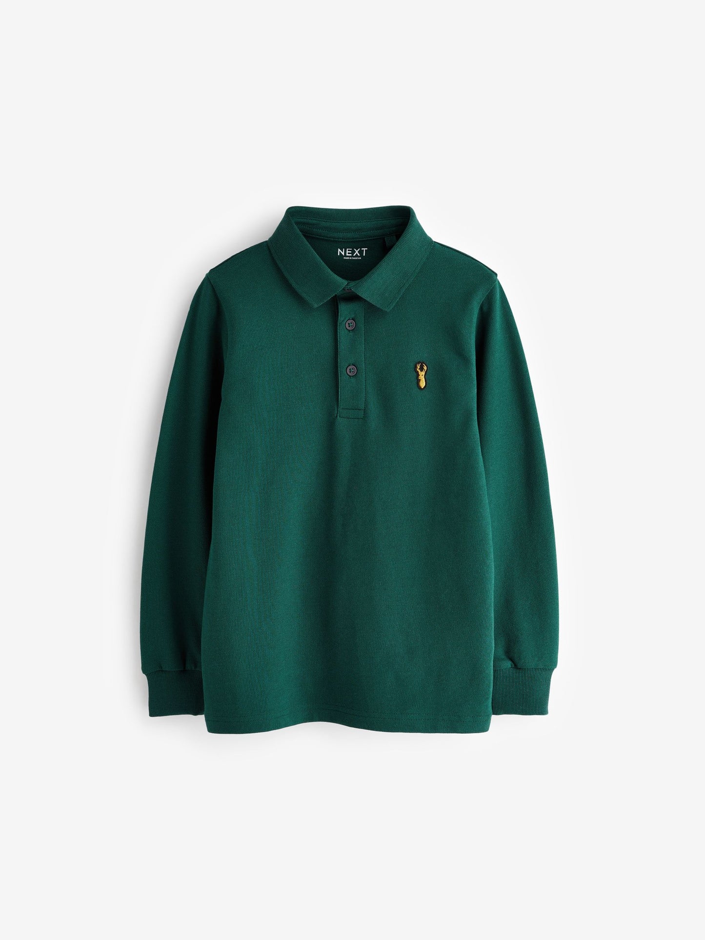 Dsiney Kidz - Dark Green Long Sleeve Polo Shirt (3-16yrs) image 1