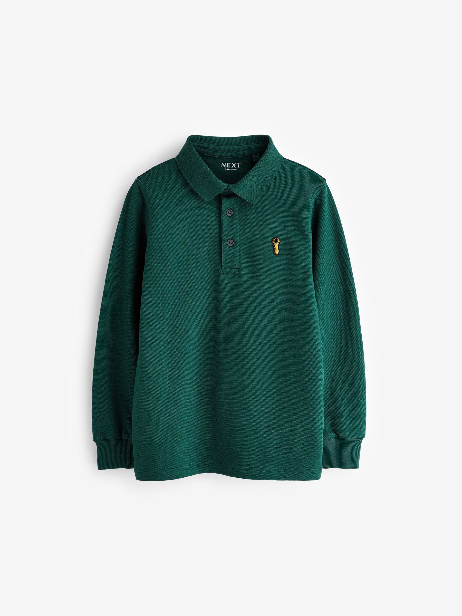 Dsiney Kidz - Dark Green Long Sleeve Polo Shirt (3-16yrs) image 1