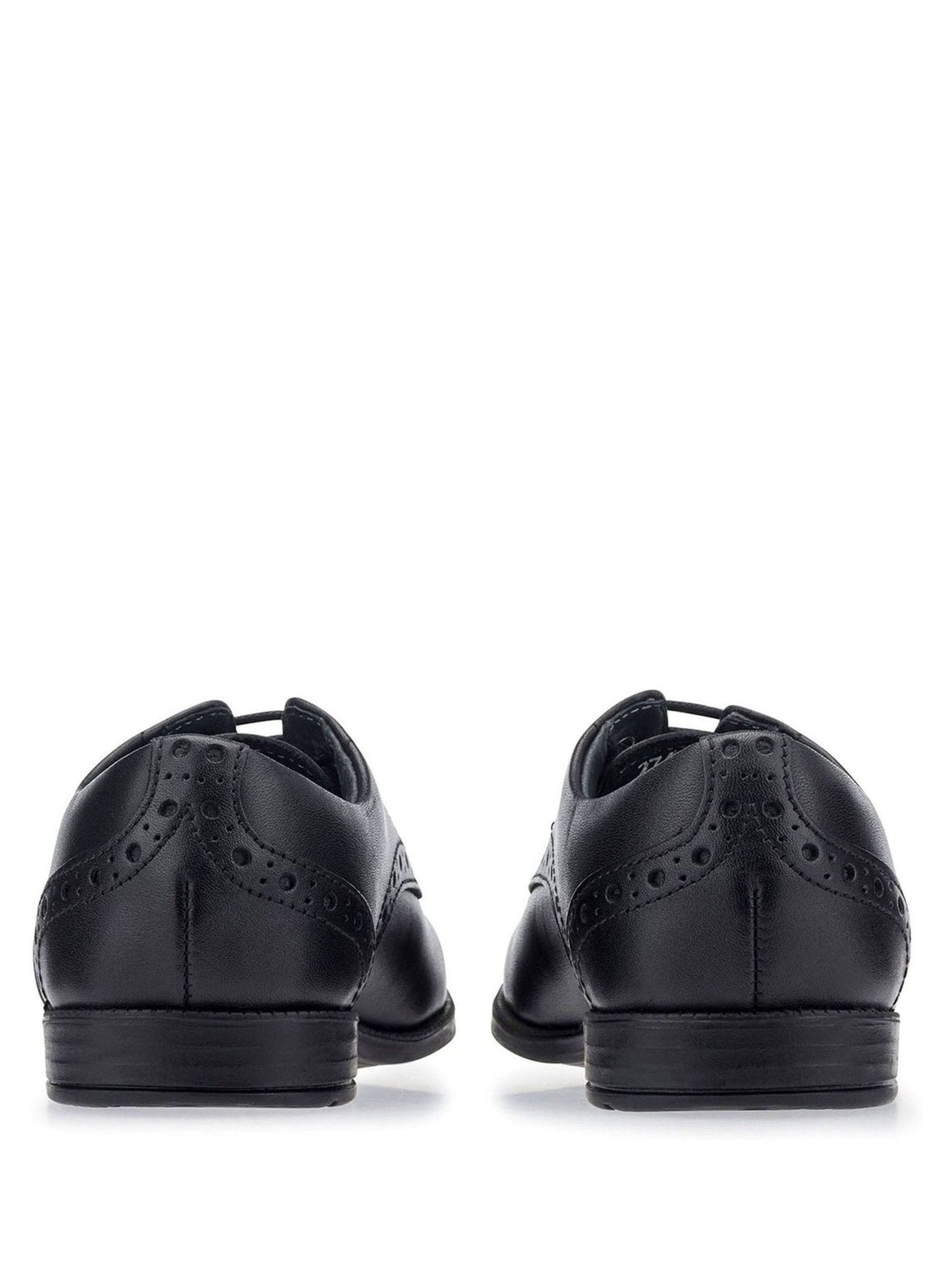 Black Leather Brogue Leather Smart School Shoes F & G Fit image 5
