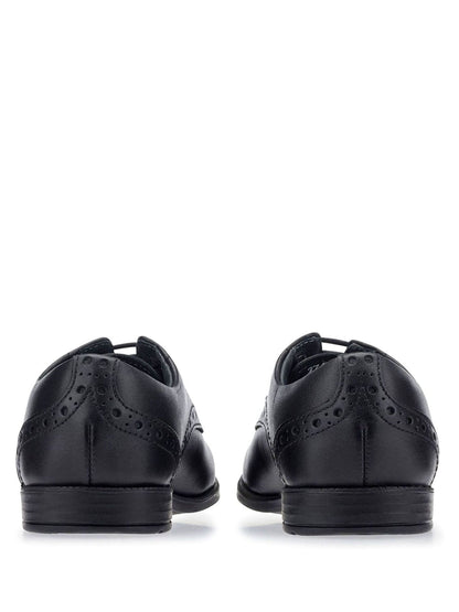 Black Leather Brogue Leather Smart School Shoes F & G Fit image 5