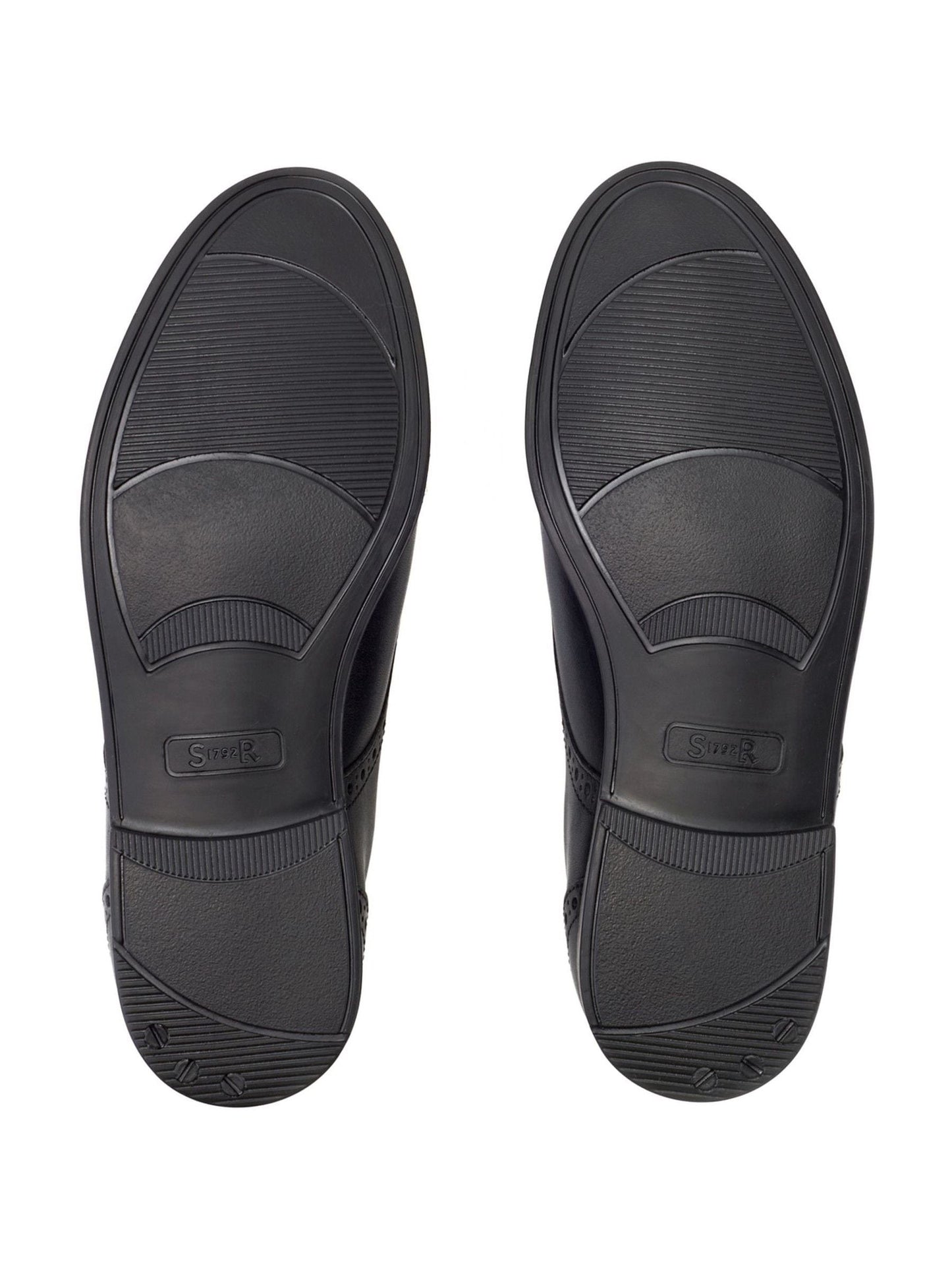 Black Leather Brogue Leather Smart School Shoes F & G Fit image 6