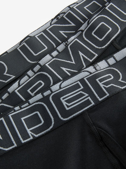 Dsiney Kidz - Under Armour Black Grey Cotton Blend Performance Tech 6in Boxers 3 Pack image 3