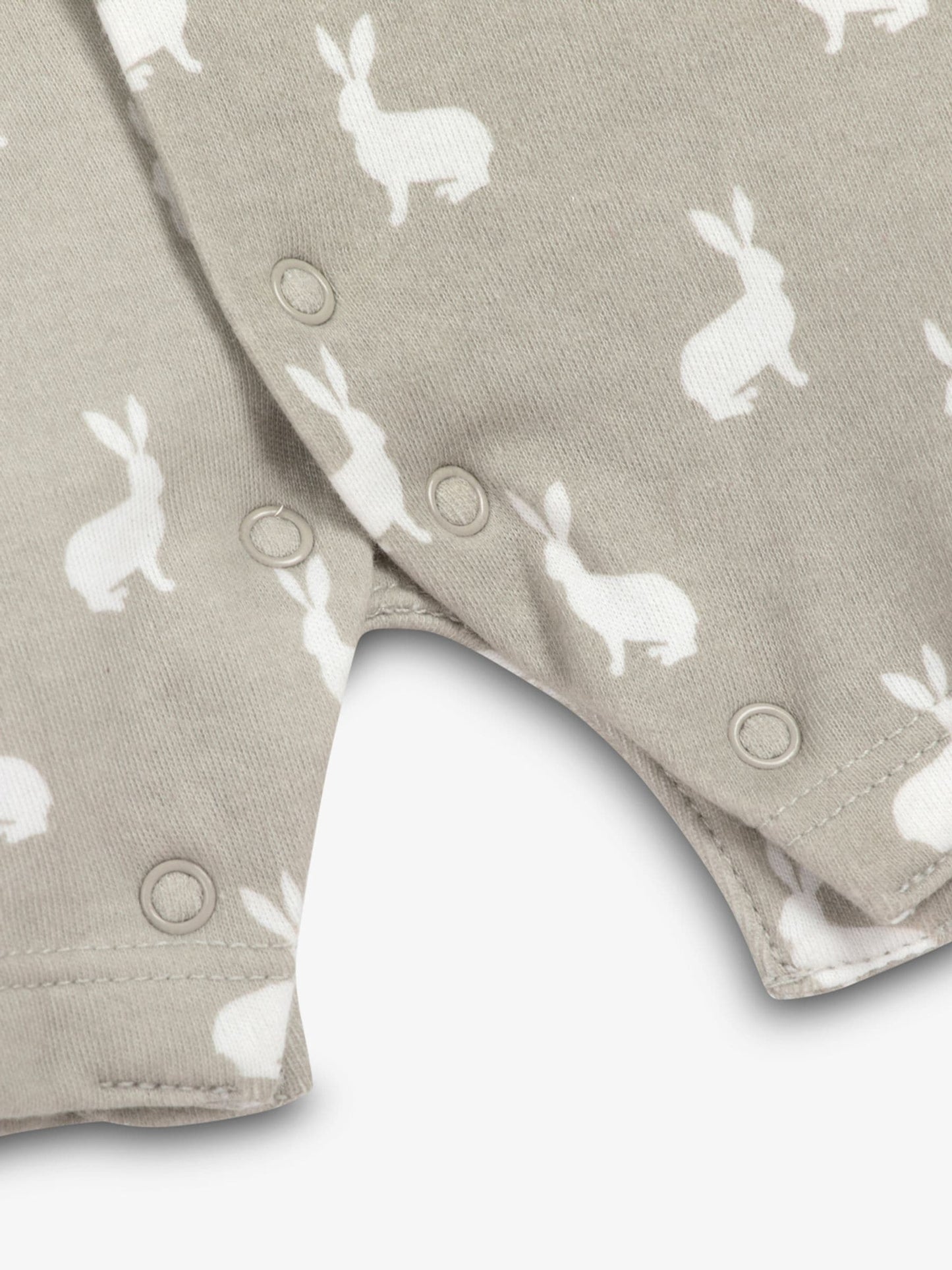 The Little Tailor Grey Jersey Bunny Print 100% Cotton Romper image 4