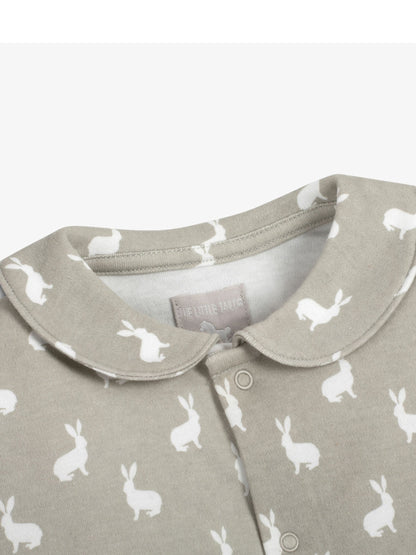The Little Tailor Grey Jersey Bunny Print 100% Cotton Romper image 5