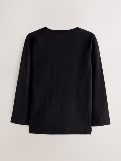 Dsiney Kidz - Black Long Sleeve Plain T-Shirt (3mths-7yrs) image 2